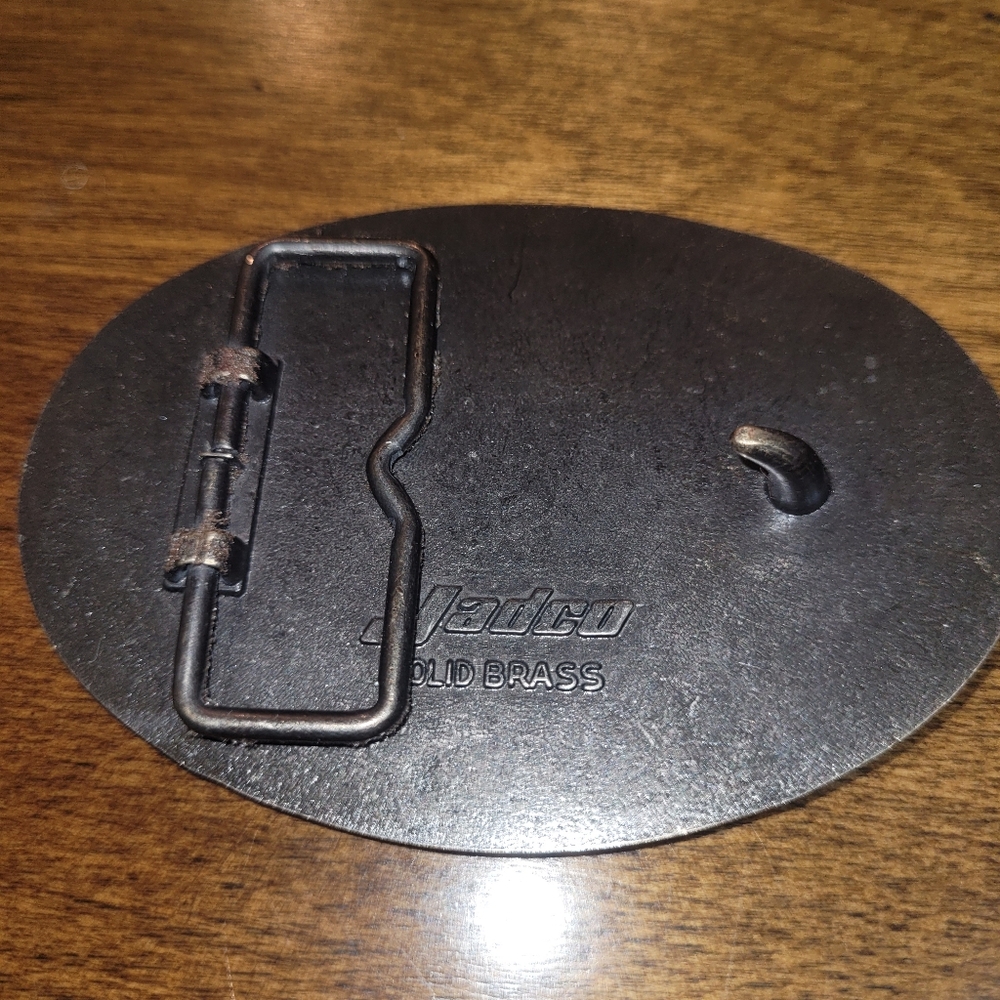 Vintage Amoco Brass Belt Buckle Commitment to Excellence  80s - Picture 2 of 2